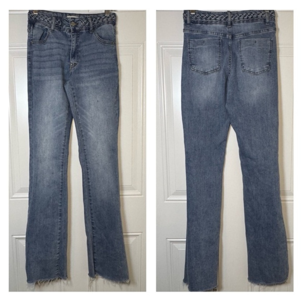 Oat New York boot cut braided waist detail jeans 00/24